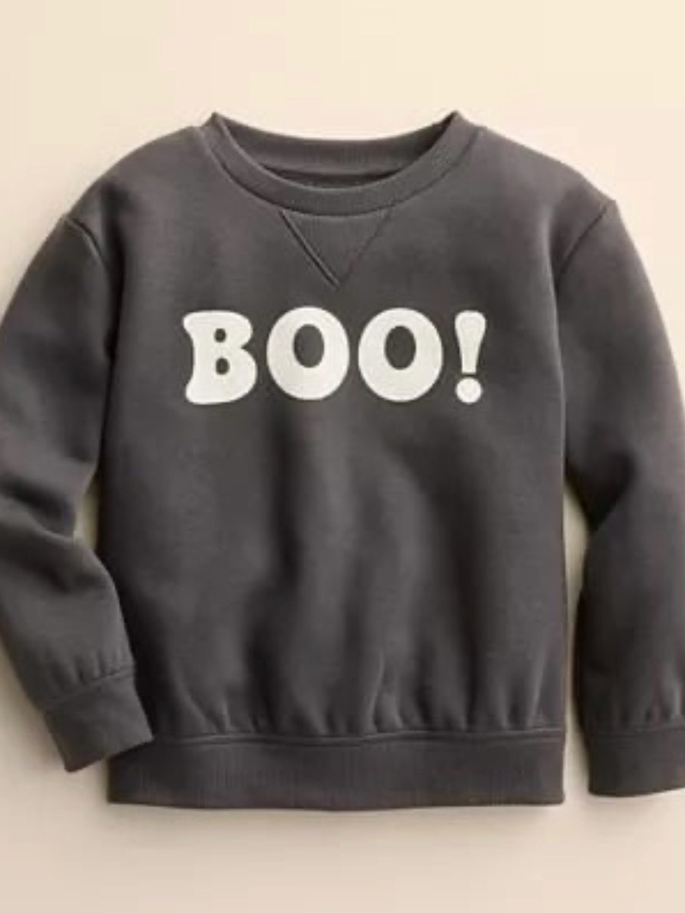 Fall 'BOO!' Graphic Halloween Sweatshirt - Charcoal